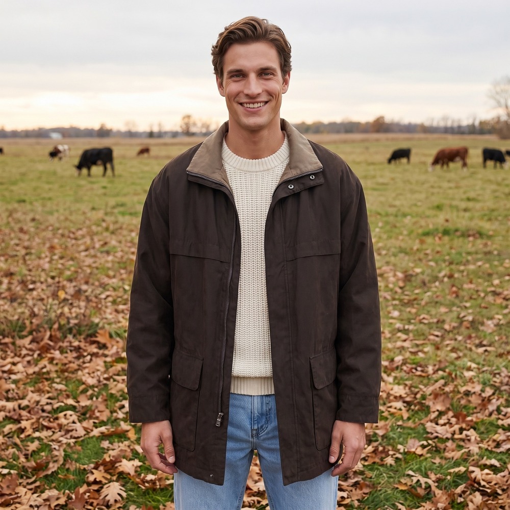 Jos. A. Bank Barn Jacket Mens M Brown Classic Utility Gorpcore Outerwear